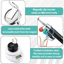 Acetylene Jewelry Torch Stand, with Magnetic Base & 7 Tip Storage Holes, Stable Organizer for Jewelers & Metalworkers