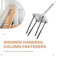 4 Sets Newel Post Fastener Wood Handrail Installation Hardware Works Finished Floors,Stairs,Ceramic Tile and Concrete