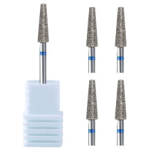 5Pc Polishing Stone Nail Drill Bit Milling Cutter for Cuticle Clean Gel Overflow Removal Manicure Pedicure Tool 0.4mm