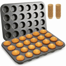 Muffin Pan with Cupcake Liners for Baking,24 Cup Nonstick Carbon Steel Cupcake Pan,Muffin Tin for Baking Supplies