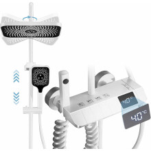 MENAYODA System Prysznicowy z Termostatem 4-Funkcyjny z Wyświetlaczem LED