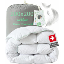 Welldora Kołdra Puchowa Całoroczna Miękka dla Alergików 1800g 200x200 cm