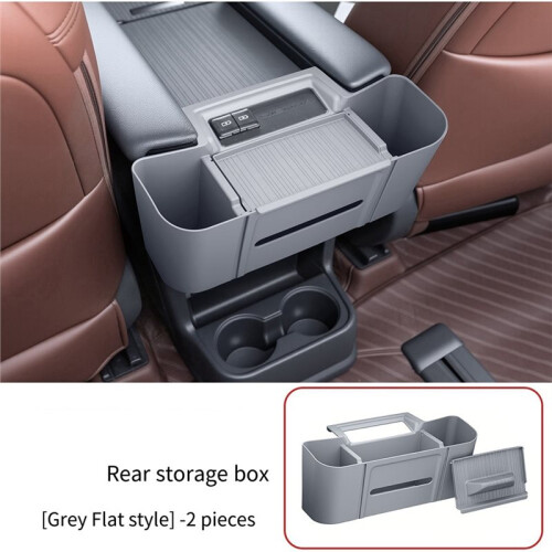 Car Center Console Rear Armrest Organizer for  Sienna Years 2021-2026 (Phone Stand Model) 1