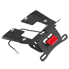 License Plate Holder for MSX 125 GORM/SF 2016-2020 with LED Lights and Signal Mounts (Black - Red Label)
