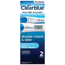 CLEARBLUE Pregnancy Test Double Check & Date - 2 Test Pack 1 Digital & 1 Visual