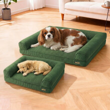 (S-44CM X 33CM X 15CM) Skylos Orthopaedic Dog Bed Soft Washable Waterproof Pet Mattress Cushion Green