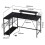 Levede L-Shape Gaming Desk RGB Power Outlet Black 2