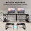 Levede L-Shape Gaming Desk RGB Power Outlet Black 3