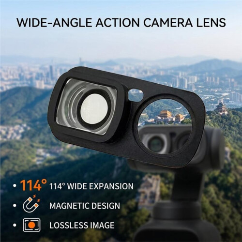 Para   Lente  Angular Lente Expandida Acessórios de Câmera de Esportes com Lente  Angular de 114  para Câmera Gimbal Portátil 1