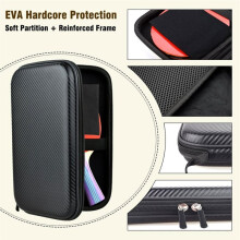Estojo Portátil para Raquetes de Pingue-Pongue, Bolsa para Guardar Raquetes de Tênis de Mesa, Caixa para 2 Raquetes e Várias Bolas.