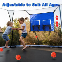 Trampoline Basketball Hoop Attachment, Double Basket Rims Trampoline Basketball Attachment Trampoline Goal Game Part
