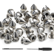 100 Pack Spikes and Studs 9.5MM Spikes for Clothing Metal Studs Rivets for Leather Punk Spikes Accessories Screw Back