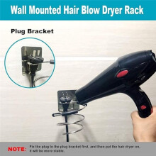4 PCS Spiral Wall-Mounted Hair Dryer Storage Racks Stylist Tool Hair Dryer Organizer Hair Dryer Storage Rack