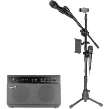 PDT RockJam 100-Watt Bluetooth Karaoke Machine & PA System with Two Premium Wired Microphones