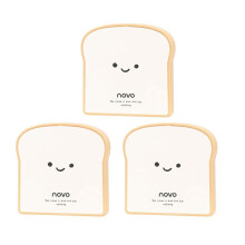 NOVO 3 Stks Schattig Toast Diamant Licht Oogschaduw Palet 9 Kleuren Palet Contour Poeder Cosmetica