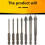 Tile Drill Bit Concrete Cement Drill Bit Multi-Function Punch Hole Opener Four-Edged Triangular Drill Bit Set Carbide 2