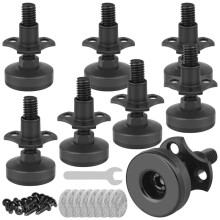 Furniture Leveler 3/8 inch-16 Threaded with T-Nut Kit Adjustable Furniture Leveler for Tables, Cabinets, Chairs,and More