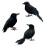 12Pcs Halloween Black Crows Feathered Crows Realistic Looking Handmade Feathered Crow , 3 Styles 2