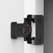 1/2 Zoll Overlay Semi Partial Wrap Schrankscharniere, 4 Paar (8 StüCk) SelbstschließEnde Schwarze Scharniere für Variable KüChe 8 StüCk