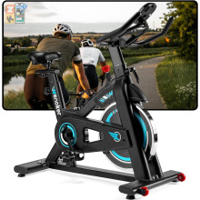 Vélo d’Appartement Vélo d’Entraînement Spinning LCD Support pour Tablette