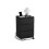 Bedside Table - Engineered Wood - Ebony Black - 3 Drawers with Charging Station 1