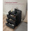 Bedside Table - Engineered Wood - Ebony Black - 3 Drawers with Charging Station 4