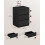 Bedside Table - Engineered Wood - Ebony Black - 3 Drawers with Charging Station 6