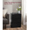 Bedside Table - Engineered Wood - Ebony Black - 3 Drawers with Charging Station 8