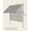 Manual Retractable Awning - Fabric - Dove Grey - Height-Adjustable with Crank 5