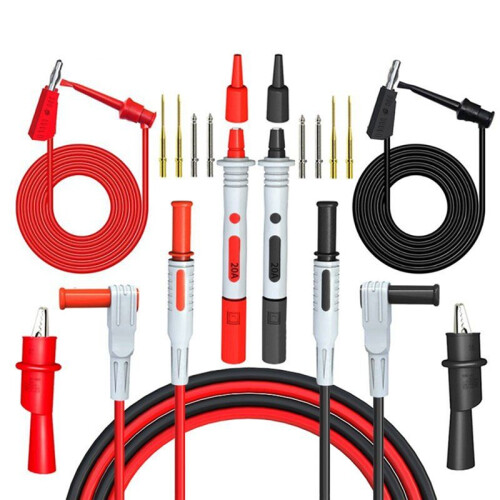 P1308B 18PCS Test Lead Kit 4MM Banana Plug to Test Hook Cable Replaceable Multimeter Probe Alligator Clip 1