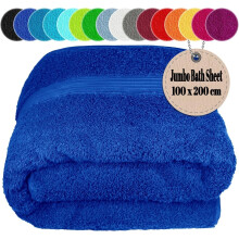 Extra Large Super Jumbo Bath Sheet Black 100x200cm Egyptian Cotton Soft XXL Bath Sheet