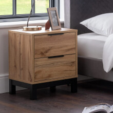 Bali 2 Drawer Bedside - Light Oak