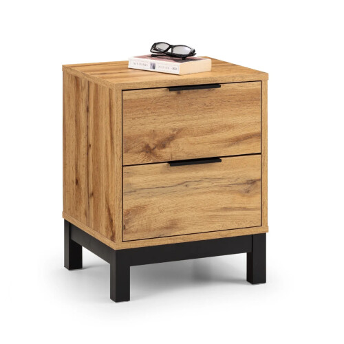 Bali 2 Drawer Bedside - Light Oak 2