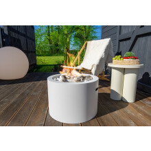 Fristående bioetanolkamin Moon med brännare i rostfritt stål 1 l, svart matt, 47,5 32,5 cm