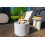 Freestanding Bioethanol Fireplace Moon White Matte 1