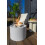 Freestanding Bioethanol Fireplace Moon White Matte 7