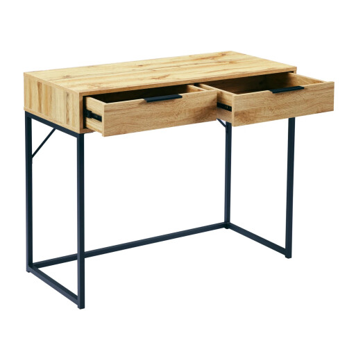 Bali 2 Drawer Dressing Table/Desk - Light Oak 2