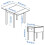 IKEA HAUGA Table & 2 Folding Chairs 3