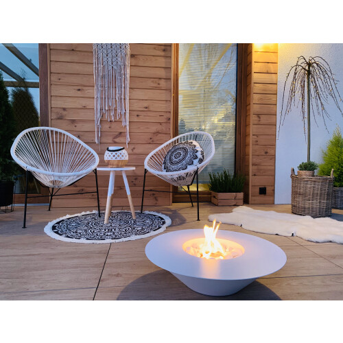 Universe White Bioethanol Fireplace 2