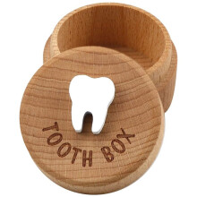 BoîTe de FéE des Dents BoîTe en Bois Sculpté 3D Souvenir BoîTe de Rangement de Souvenir de Dent TombéE Cadeau pour GarçOn ou Fille