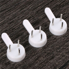20 pcs plastic heavy wall picture frame hooks hangers 3-pin small white