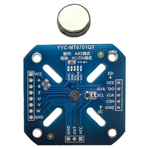 MT6701 14bit Magnetic Encoder Module IIC+AB1024 Angle Measurement Sensor with Magnet for Brushless Motor BLDC