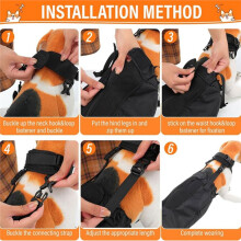 Drag Bags für Gelähmte Hinterbeine Verstellbarer Drag Bag für Behinderte Haustiere Atmungsaktiver Schutzbeutel für Haustierverletzungen L