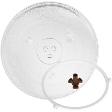 Universal-Mikrowellen-Glasplatte Langlebige Mikrowellen-Glasdrehscheibe, Runde Mikrowellen-Plattenabdeckung Ersatz 31, 5 Cm