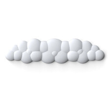 Cloud-Toetsenbord Polssteun Zacht Leer Memory Foam Polssteunkussen voor Eenvoudig Typen Pijnverlichting Antislip, een Lange
