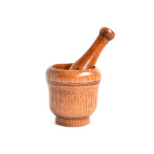 HolzmöRser und StößEl-Set, MöRser und StößEl Aus Holz, HolzmöRser, StößEl, MahlschüSsel-Set, Knoblauch-Zerkleinerungstopf, KüChenwerkzeug