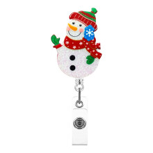 Christmas Badge Reel Badge Holder,for Nurse Teacher Doctor Women Men Office Stocking Stuffer Ornament Gifts