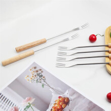 12-Delige Fonduevork Grillset Muddler voor Cocktails Set Herbruikbare Fruitvorken Bbq-Vork Dompelen Ijsfonduevorken