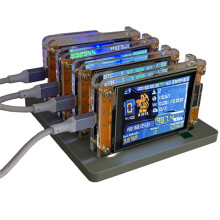 4X990KH/S NMMiner NerdMiner+4 Slots Stand 2.8 Inch  Display Upgraded Harshrate Bitcoin Crypto Solo Lottery Miner
