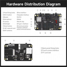 K230 Al Visual Recognition Camera Module with 2.4-Inch HD Touch Screen Large Memory for Robot Kit, with Fixed Bracket